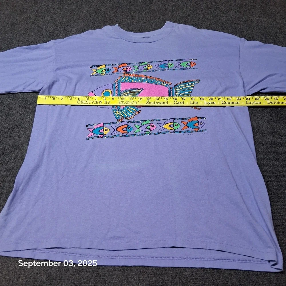 Vintage Panama Jack Florida Fish T Shirt Size XL‎ Blue Beach Surf